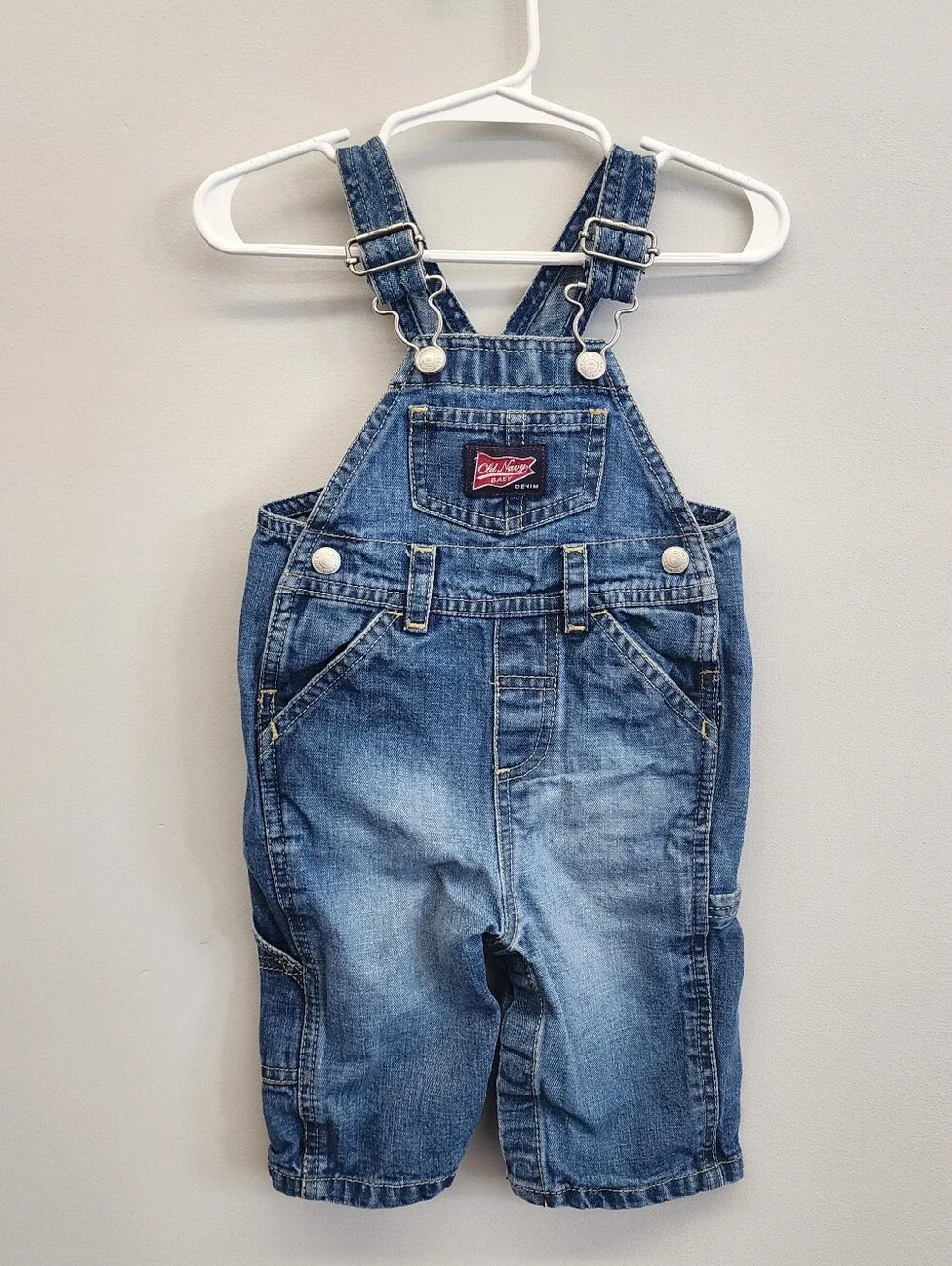 Old Navy Baby Denim Carpenter Overalls 3-6 Months